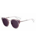 Sculpt Cat-Eye Sunglasses, Lilac