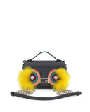 Baguette Micro Double-Sided Monster Crossbody Bag, Black/Yellow