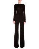 Long-Sleeve Ribbed Layering Tunic, Black