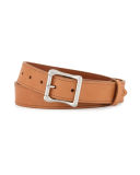 Double Bar Roller Leather Belt