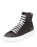 Tournament Suede High-Top Sneaker, Dark Gray