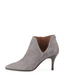 Talia Pointed-Toe Ankle Boot, Cloud Gray
