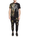 Militant Camo-Print Jogger Pants, Black/Multicolor