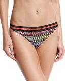 Stitch-Trim Hipster Swim Bottom, Black