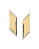 Vanity Expose Angled Earrings with Diamonds