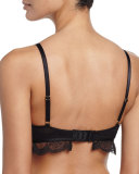 Présage Lace Triangle  Bra, Black