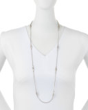 Sterling Silver Eight-Station Long Necklace, 36"