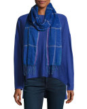 Airy Linen/Cashmere Scarf, Adriatic