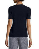 Tolleree B Short-Sleeve Cashmere Sweater