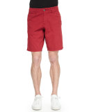 Bedford Cord Cotton Shorts, Red