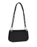 Goldie East-West Flap Shoulder Bag, Black
