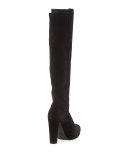 Demistrong Suede Over-the-Knee Boot, Black