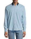 Yokohama Long-Sleeve Chambray Shirt, Indigo