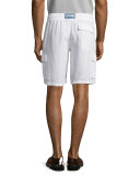 Baie Solid Linen Cargo Shorts, White