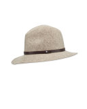 Floppy Felt Fedora Hat, Brown Melange