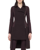 Colorblock High-Low Long Jacket, Caimito