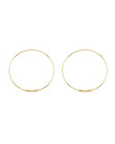 18k Caviar-Closure Hoop Earrings, 30mm