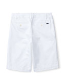 Cotton Twill Bermuda Shorts, White, Size 5-7
