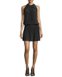 Paris Sleeveless Blouson Dress, Black