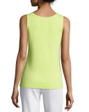 Soft Scoop-Neck Tank, Lime 