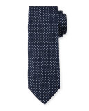 Pindot Silk Tie, Blue