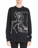 Bambi® Long Crewneck Sweatshirt, Black