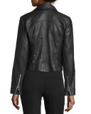 Sergeant Leather Military Jacket, black