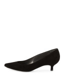 Poco Suede Kitten Heel Pump, Black