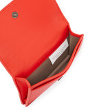 Woven Flap Credit Card Case, Red