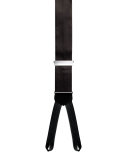 Formal Herringbone Silk Braces, Black