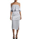 Northern Lights Layered Midi Skirt, Gray