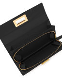Natalia Continental Turn-Lock Wallet, Black