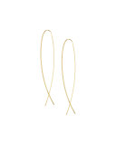 14k Elite Narrow Upside Down Hoop Earrings