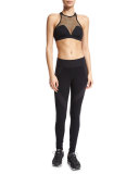 Thalia Textured Sport Leggings, Black