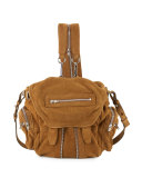 Mini Marti Nubuck Backpack, Nut/Nickel