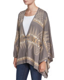 Tubular Jacquard Santa Fe Poncho 