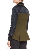 Wisteria Colorblock Flight Blazer, Army Green/Black