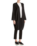 Cashmere Blanket Coat Cardigan, Black