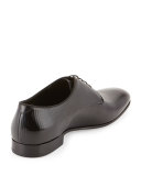 Textured Patent Leather Oxford, Black
