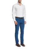 Ray Regular-Fit Five-Pocket Pants, Teal