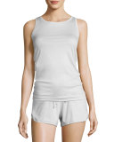 Sea Island High-Neck Lounge Tank, Light Blue