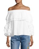 Elyse Off-the-Shoulder Ruffled Top