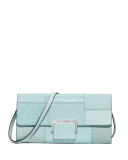 Cynthia Large Patchwork Evening Clutch Bag, Celadon