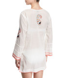 Embroidered Caftan Coverup