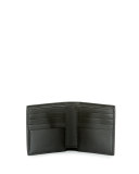Intrecciato Leather & Snakeskin Wallet, Black