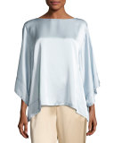 Satin Boxy Square Top, Selenite