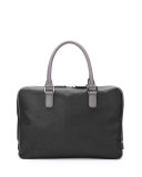 Leather Zip Computer Case, Black
