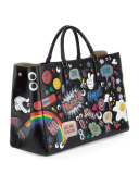 Ebury Maxi Featherweight Tote Bag, Black/Multi