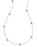 925 Rock Candy Turquoise Round-Station Necklace, 48"