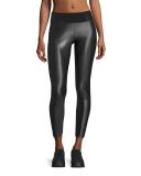 Lustrous Athletic Leggings, Gunmetal